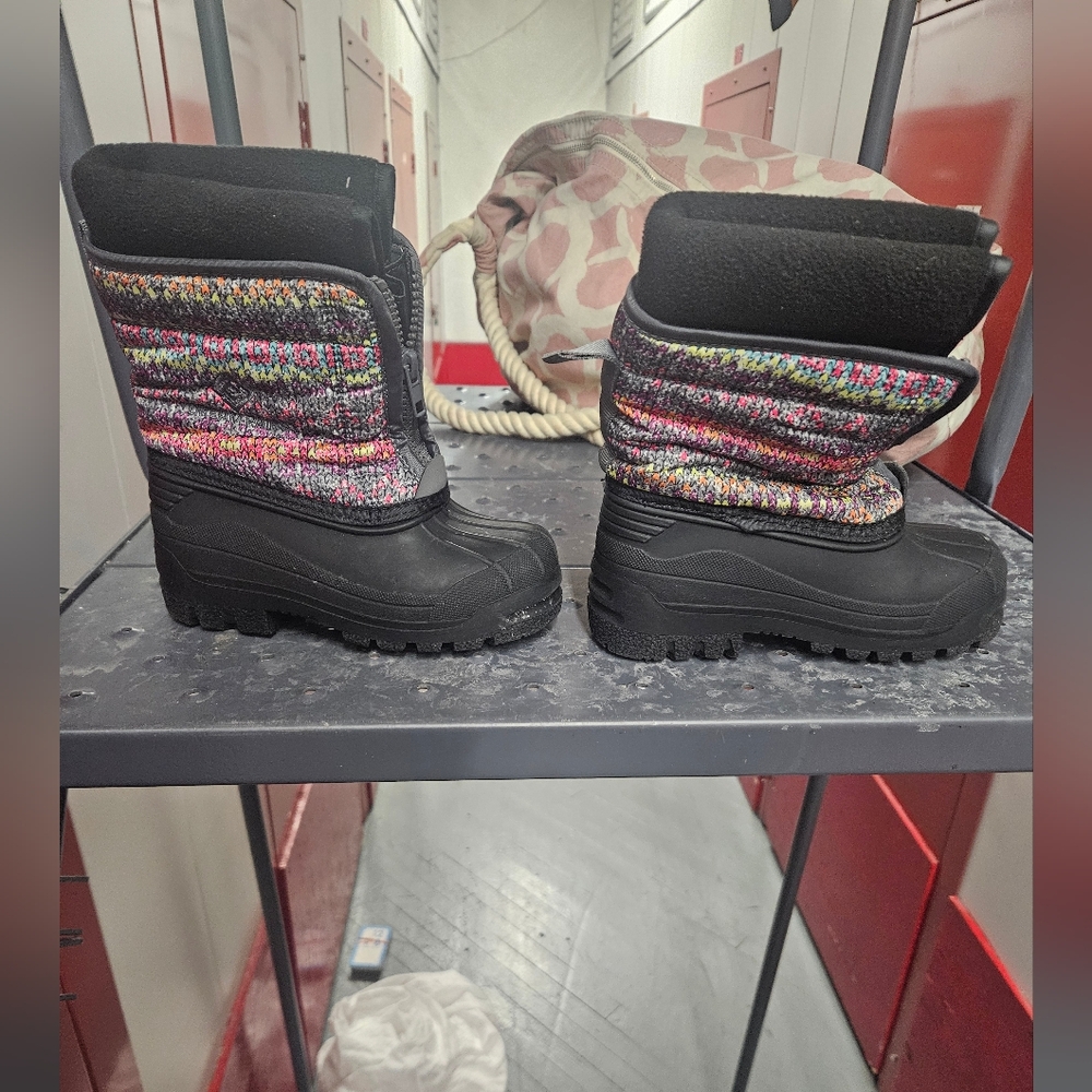 Multicolor Patterned Winter Boots - Picture 3 of 4